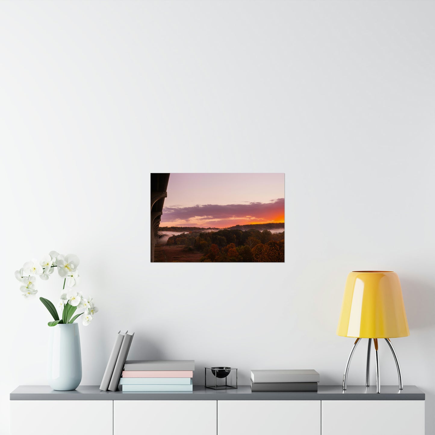Bridge Photo - Ohio Turnpike and Cuyahoga Valley National Park Sunrise Poster Print