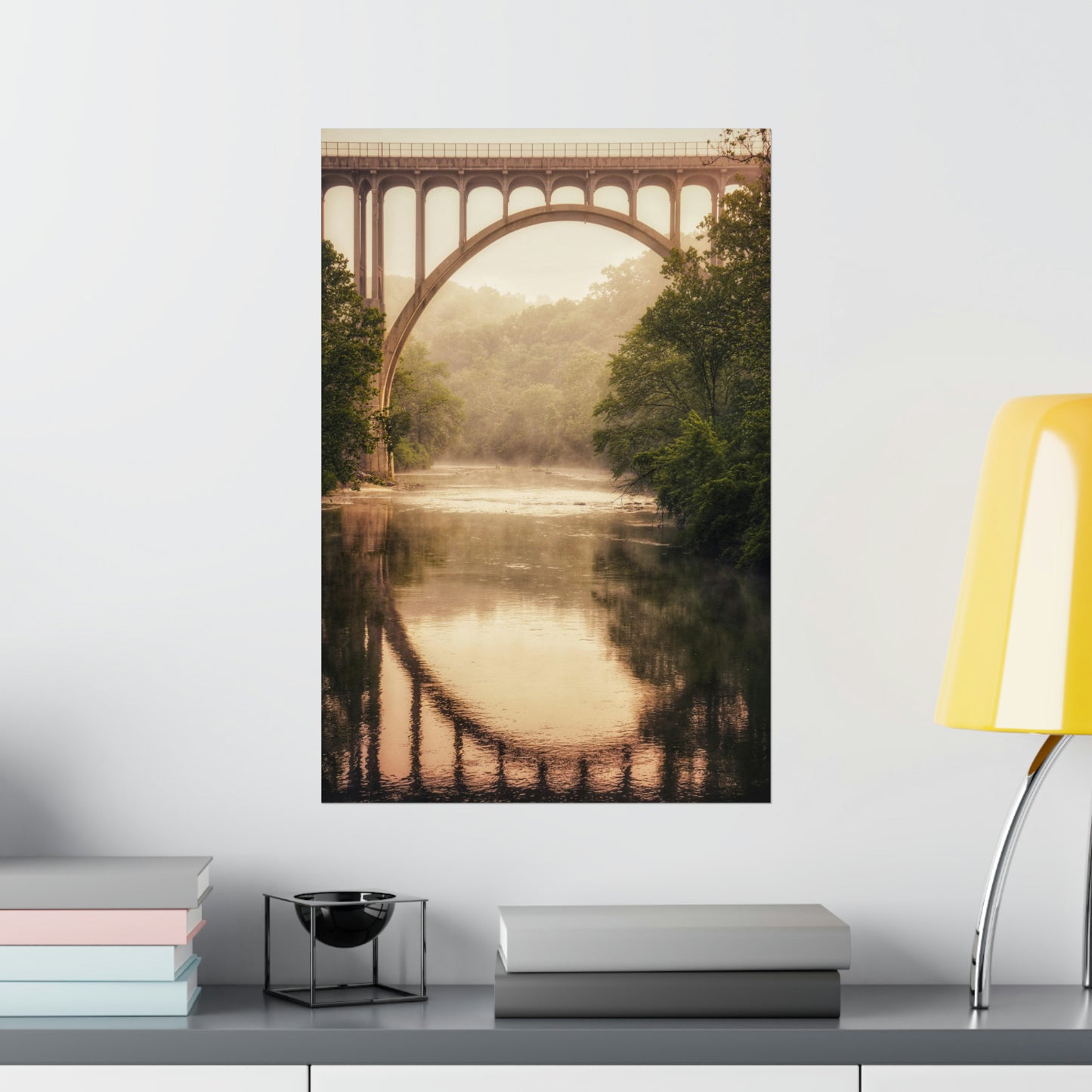 Route 82 Bridge Reflection Photo Print Poster Cuyahoga Valley National Park (Ohio)