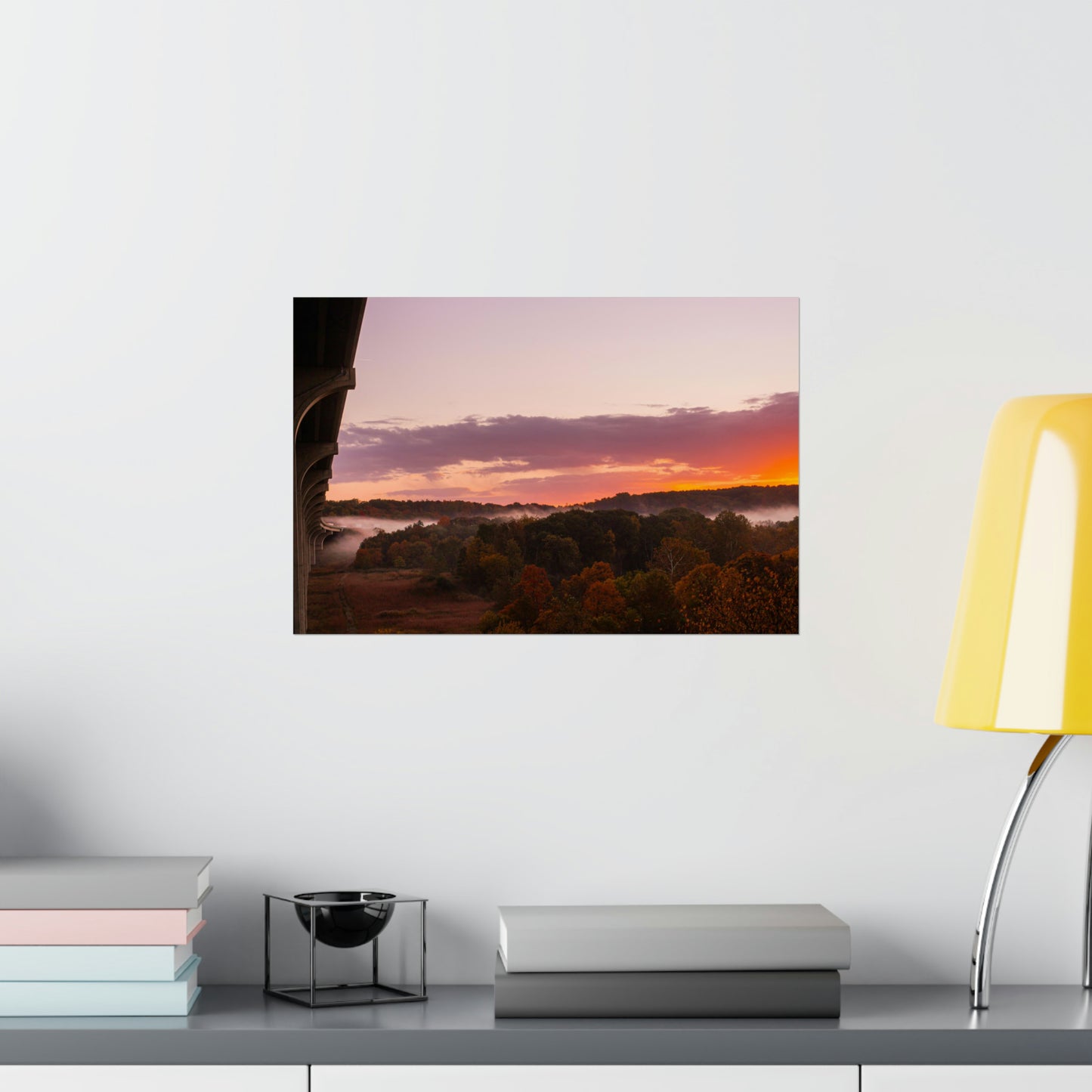 Bridge Photo - Ohio Turnpike and Cuyahoga Valley National Park Sunrise Poster Print