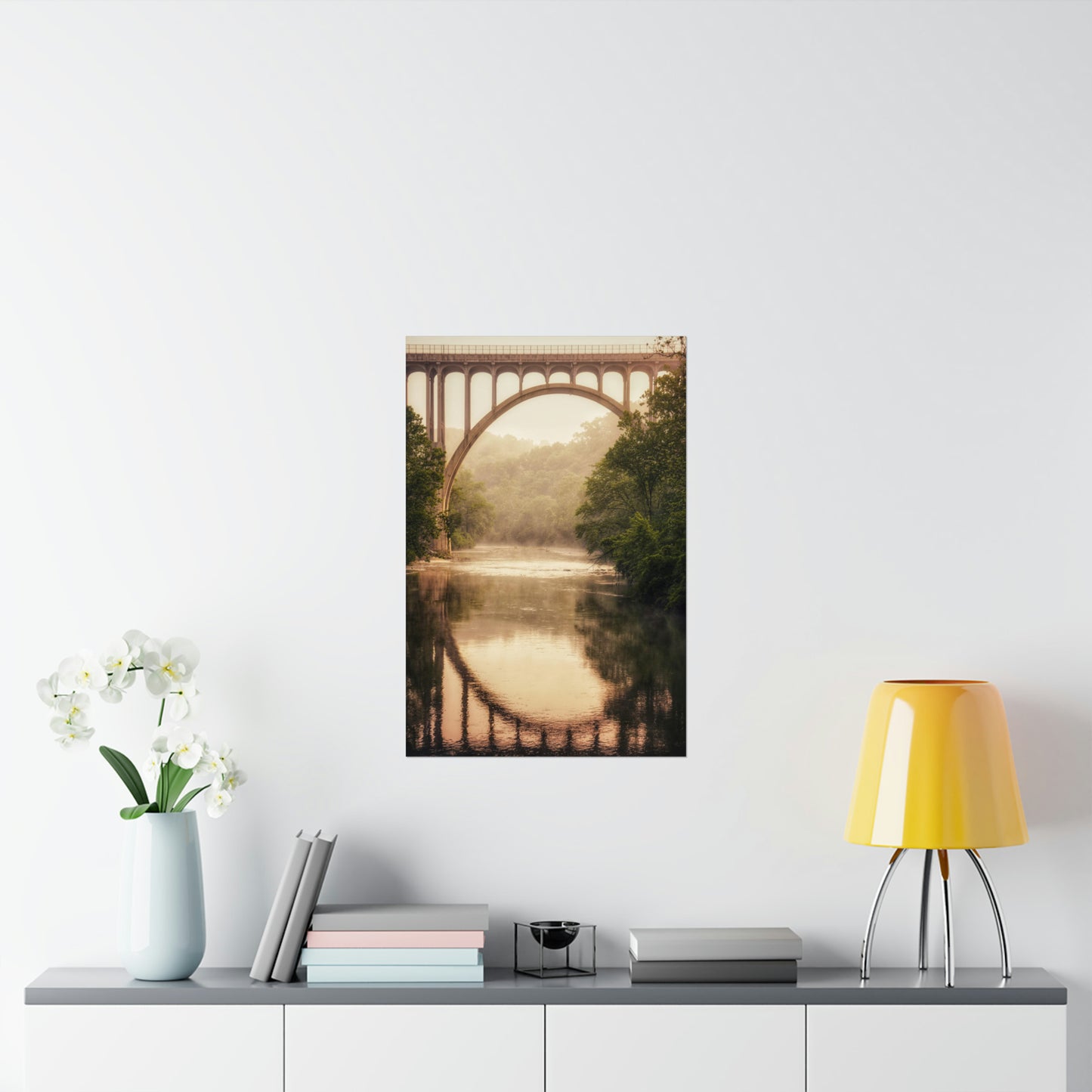 Route 82 Bridge Reflection Photo Print Poster Cuyahoga Valley National Park (Ohio)