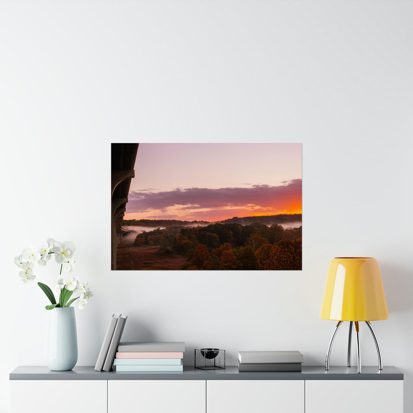Bridge Photo - Ohio Turnpike and Cuyahoga Valley National Park Sunrise Poster Print