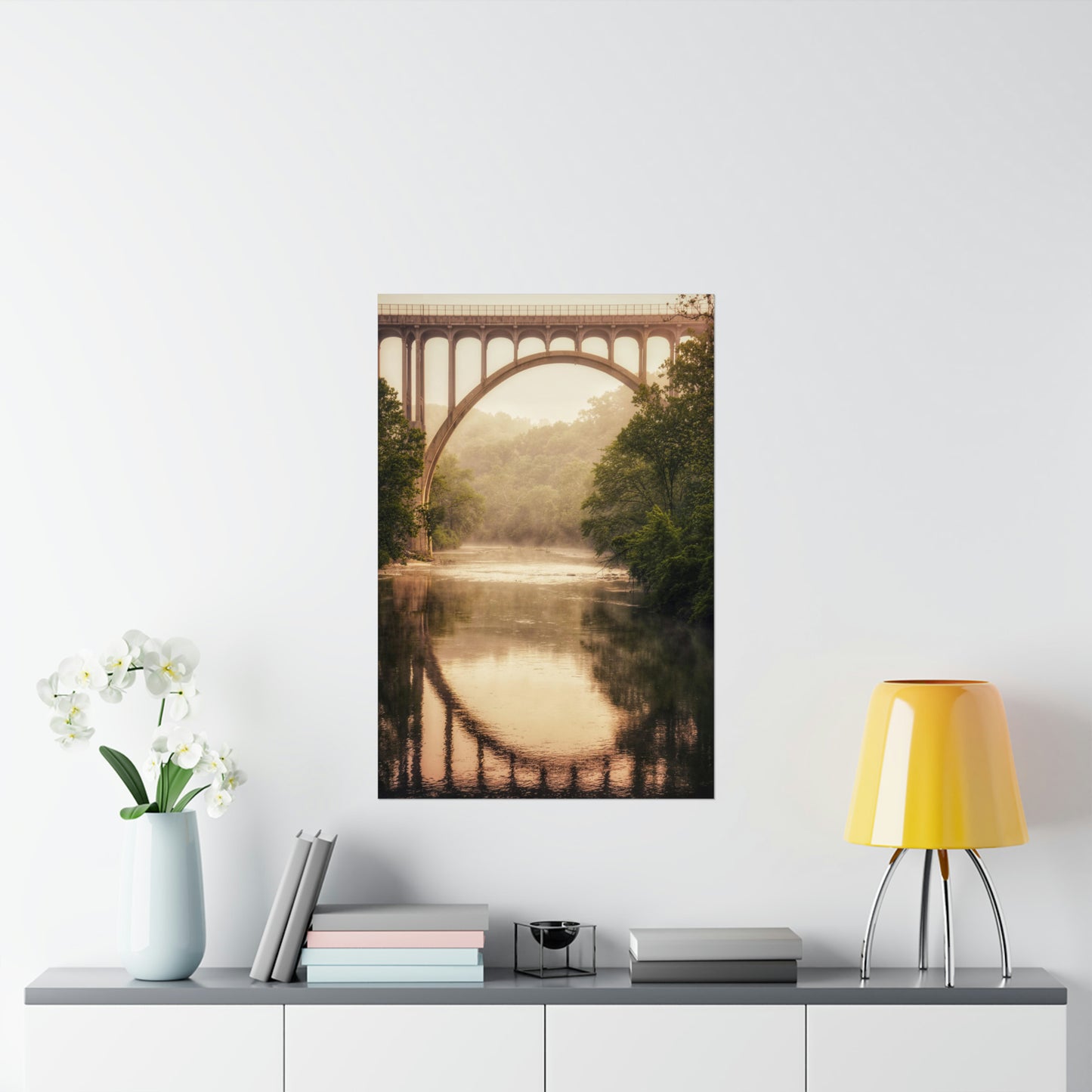 Route 82 Bridge Reflection Photo Print Poster Cuyahoga Valley National Park (Ohio)