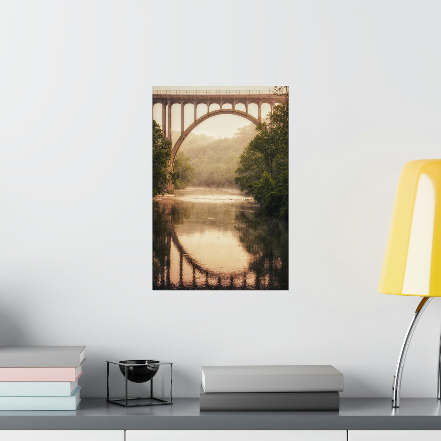 Route 82 Bridge Reflection Photo Print Poster Cuyahoga Valley National Park (Ohio)