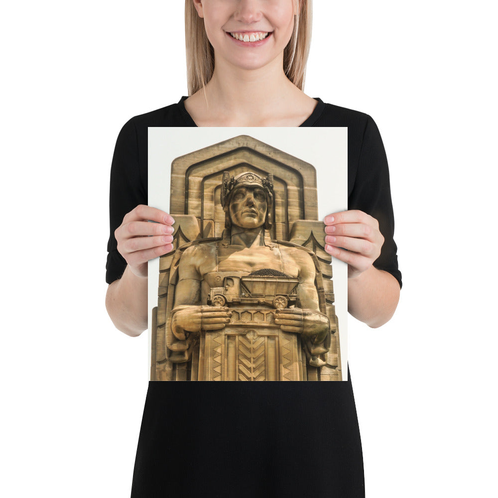 Guardians of Transportation (Traffic) Truck Photo Statue Cleveland MLB Baseball Print