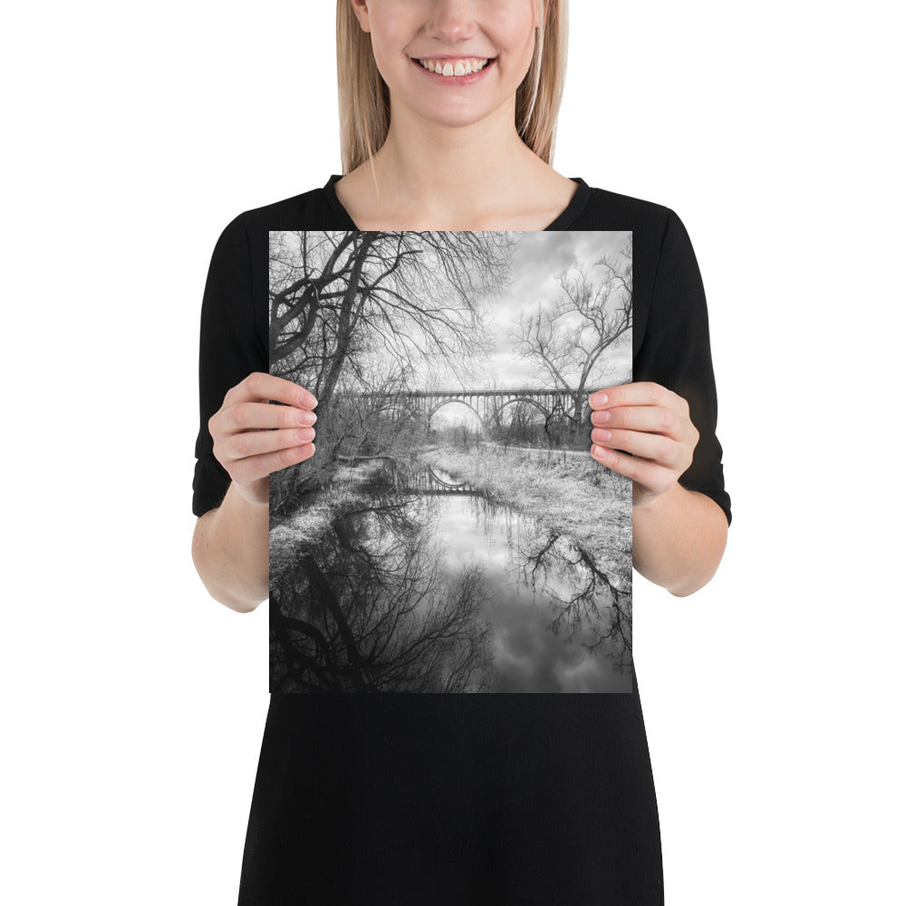 Black and White Photo Cuyahoga Valley National Park Bridge Print