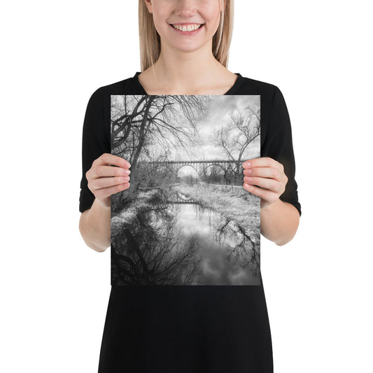 Black and White Photo Cuyahoga Valley National Park Bridge Print