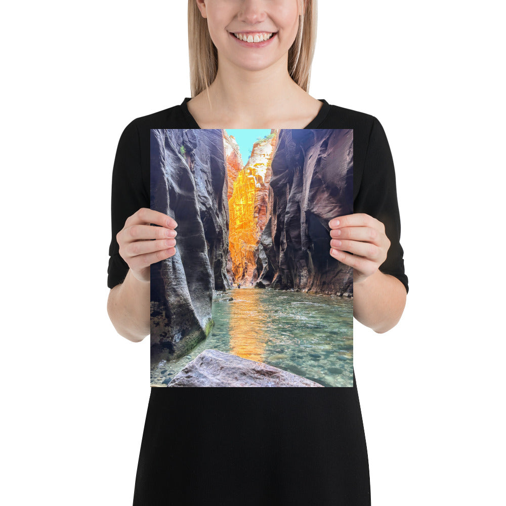 The Narrows Photo Poster Print Zion National Park River in Utah