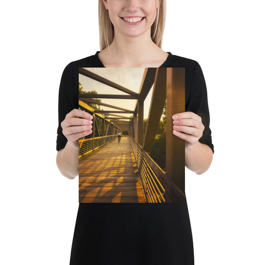 Pedestrian Bridge Photo Print at Sunset in Independence Ohio