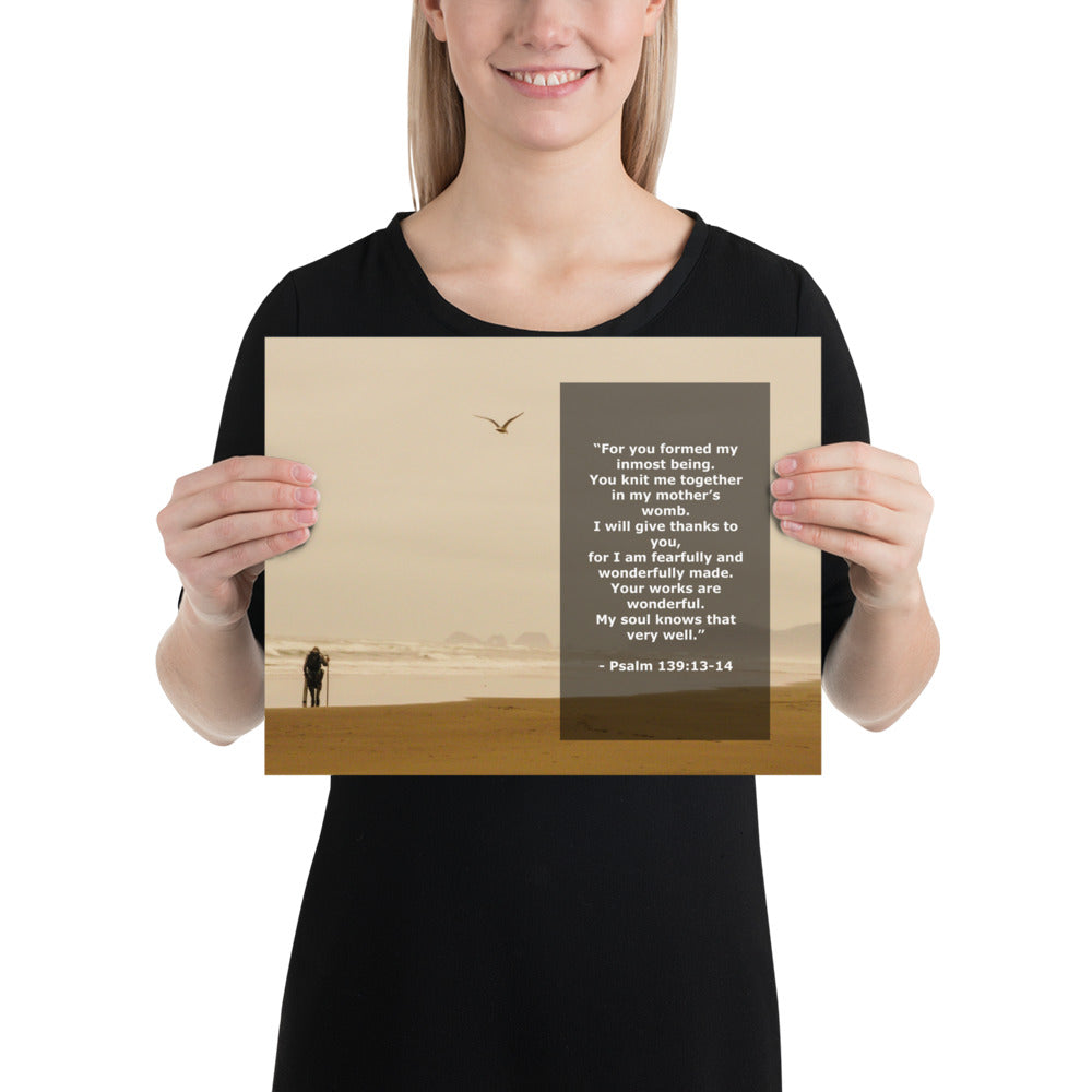 Psalm 139 Wonderfully Made Photo Verse Print Wall Art Scripture