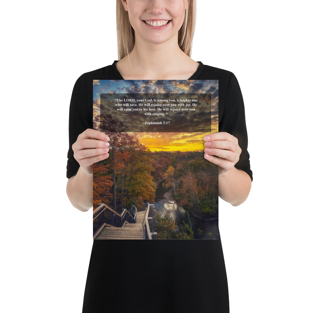 God Sings Over You Verse Photo Print Scripture Wall Art Image Zephaniah 3:17