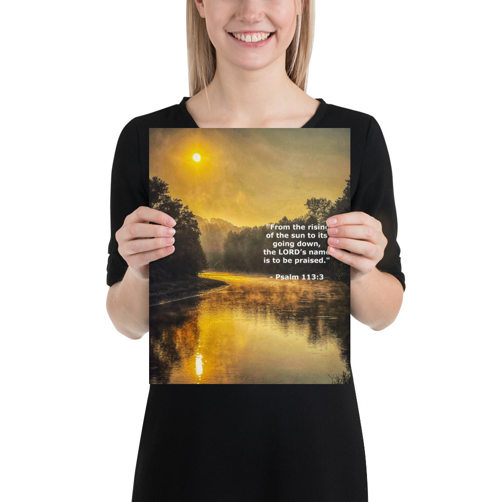God Morning Photo Print Sun Bible Verse Psalm Wall Art Scripture Image
