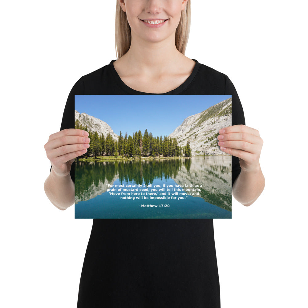 Photo Print Bible Verse Mustard Seed God Wall Art Scripture Image