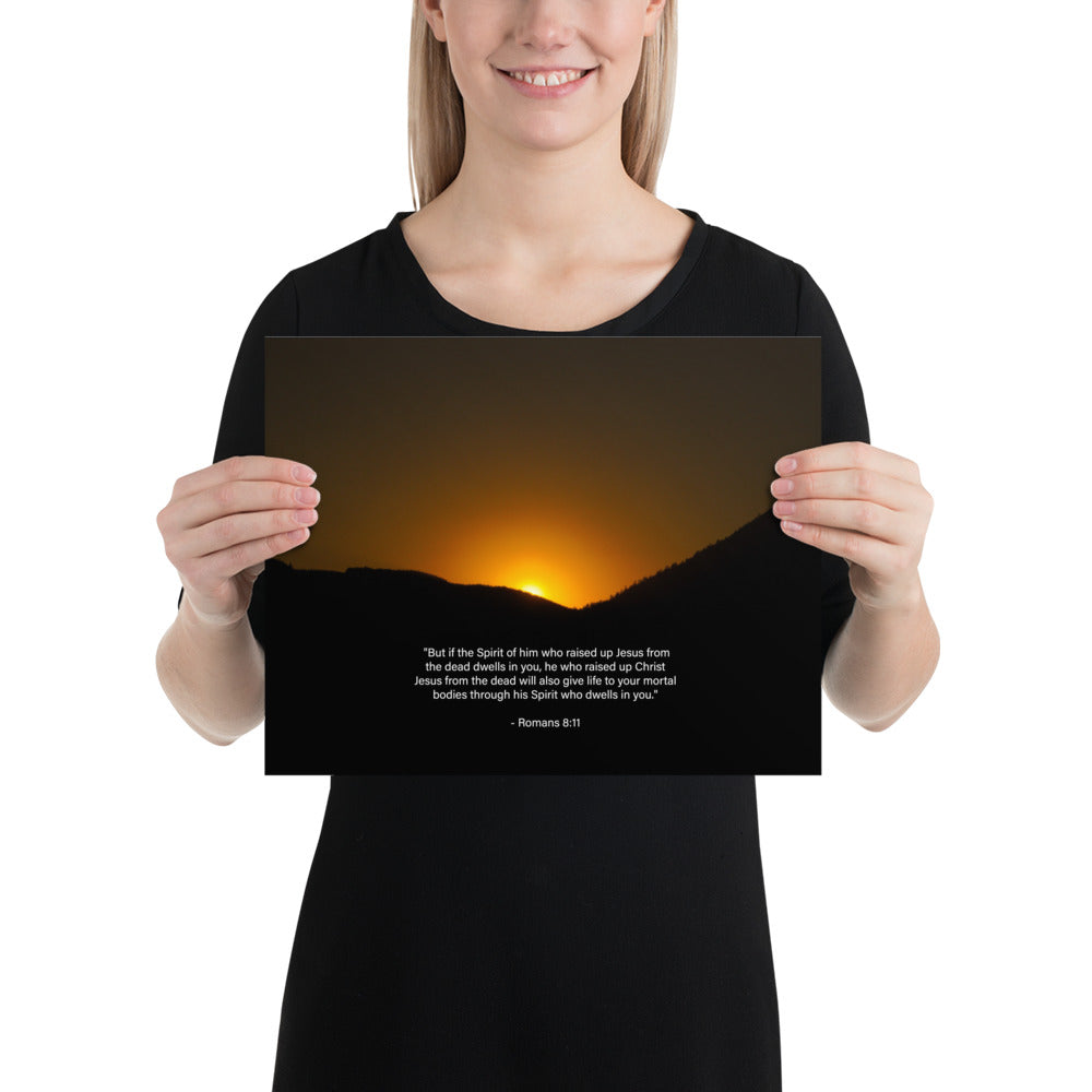 Jesus Photo Print Bible Verse Romans Scripture Wall Art Image