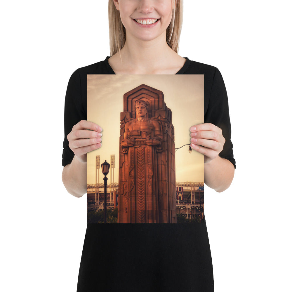 Cleveland Guardians Statue Photo Progressive Field Baseball Image Bridge