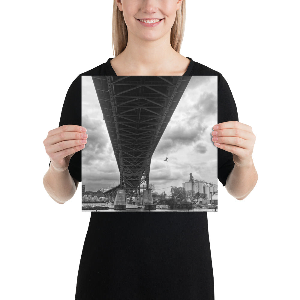 Ohio Route 2 Bridge Photo Print Over The Flats in Cleveland Ohio
