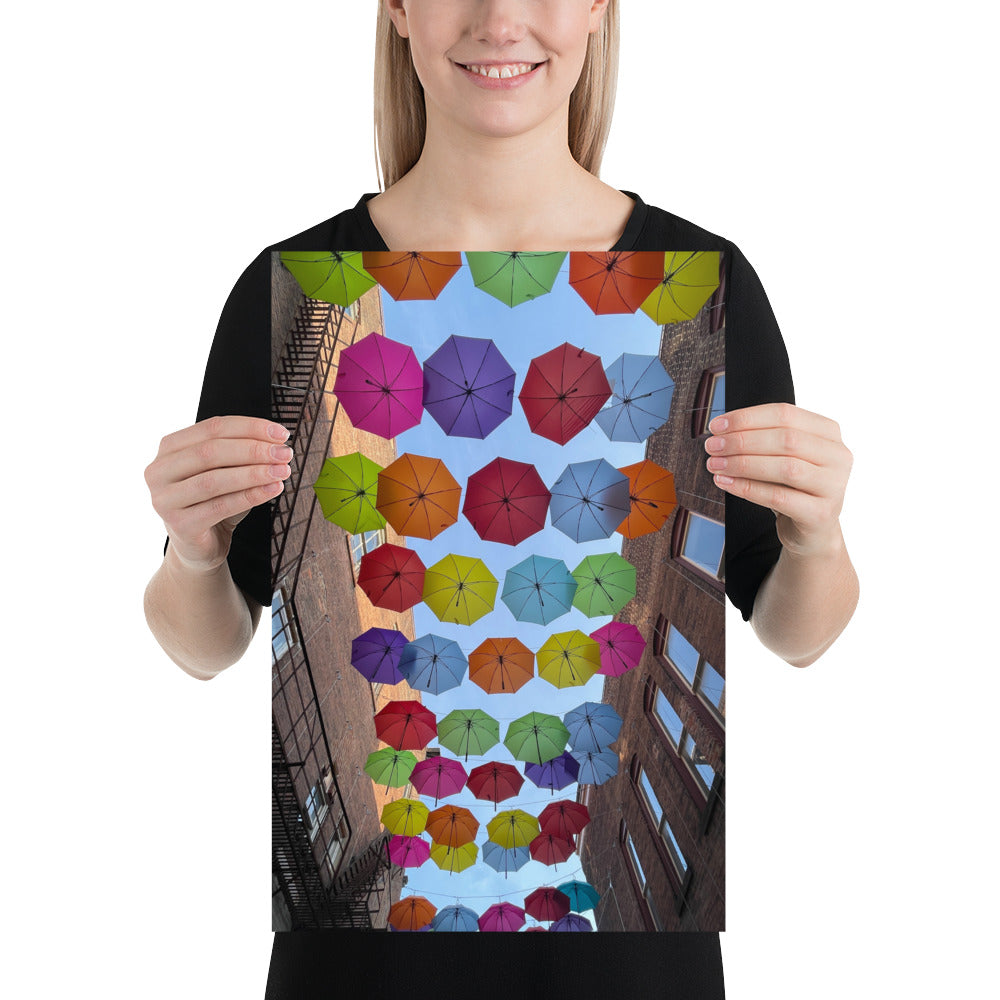 Umbrella Alley Photo Poster Print Image of Art in Louisville Ohio
