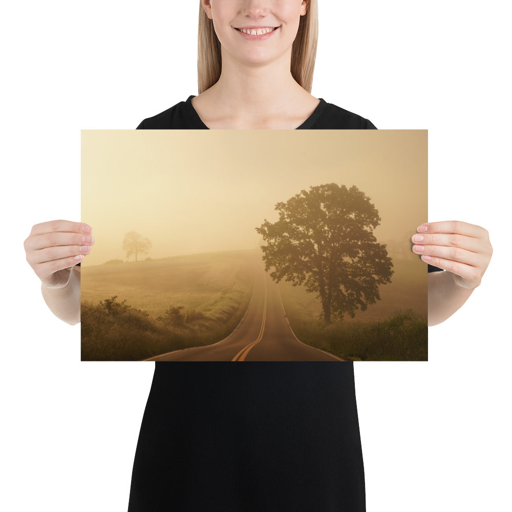 Amish Photo Ohio Trees and Hills Sunrise Image