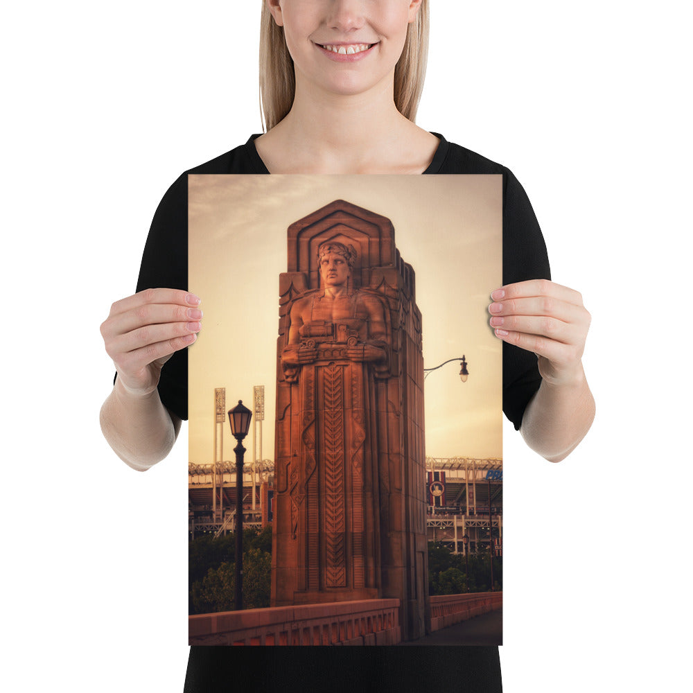 Cleveland Guardians Statue Photo Progressive Field Baseball Image Bridge