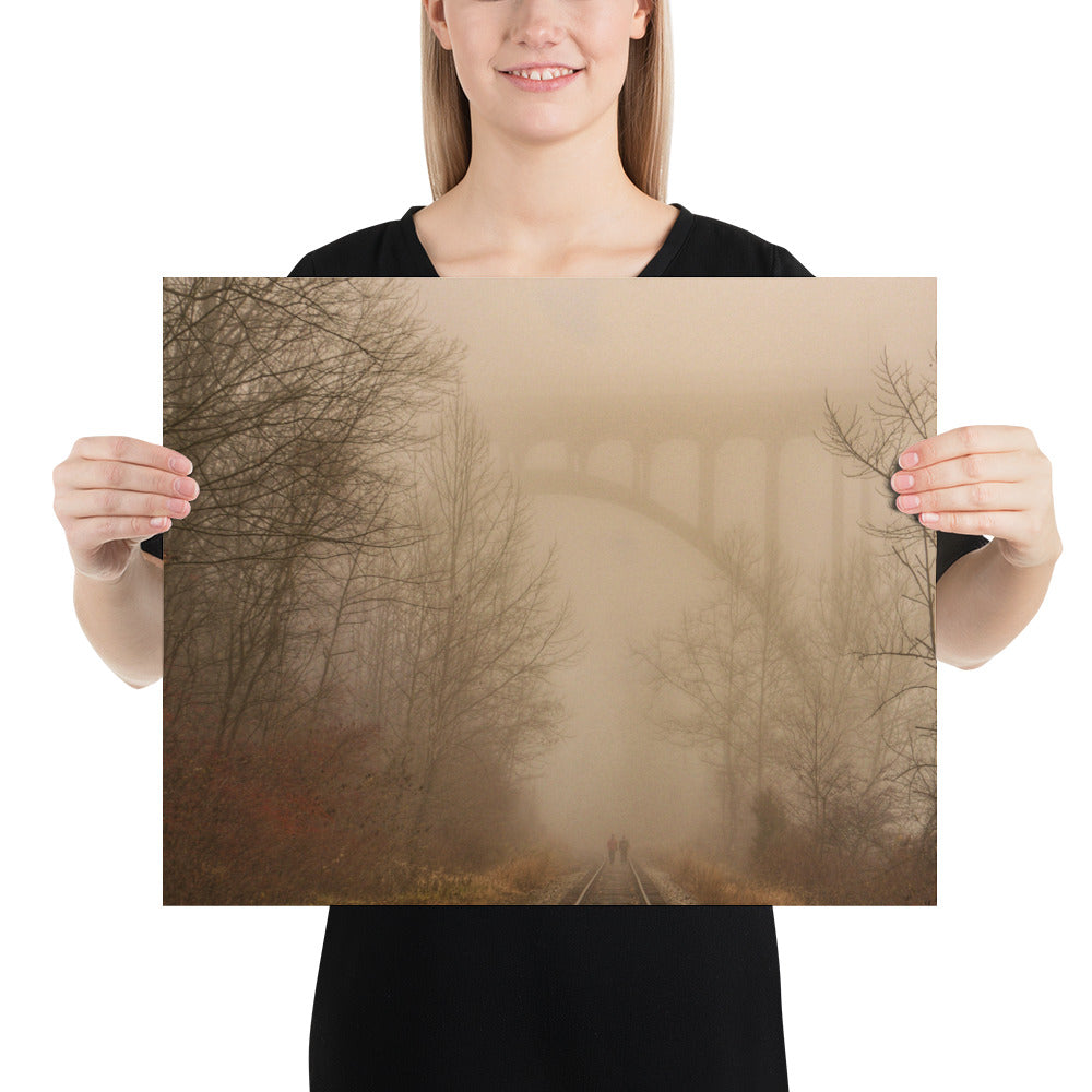 Railroad Track and Bridge Poster Print Friendship Photo