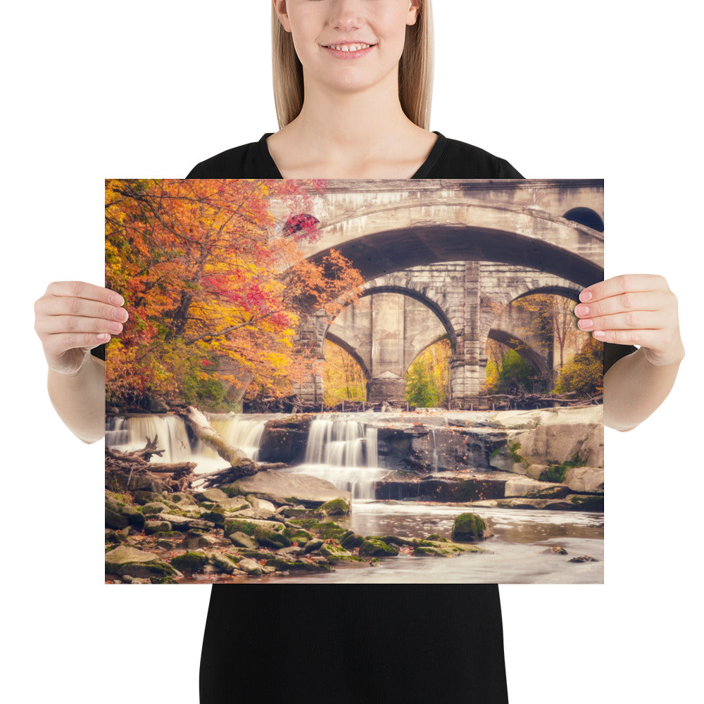 Berea Falls Ohio Waterfall Poster Print Photo