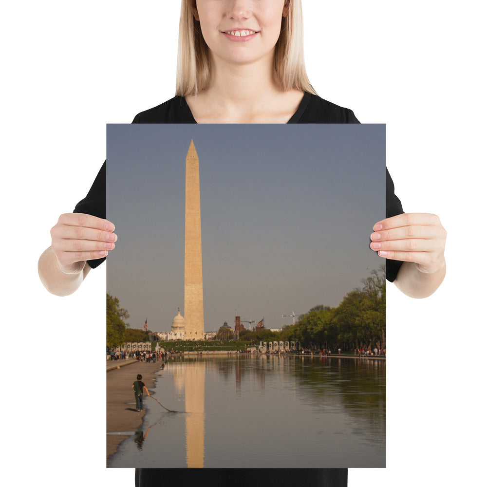 Photo of Lincoln Memorial Reflecting Pool with the Washington Monument