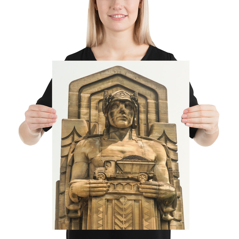 Guardians of Transportation (Traffic) Truck Photo Statue Cleveland MLB Baseball Print