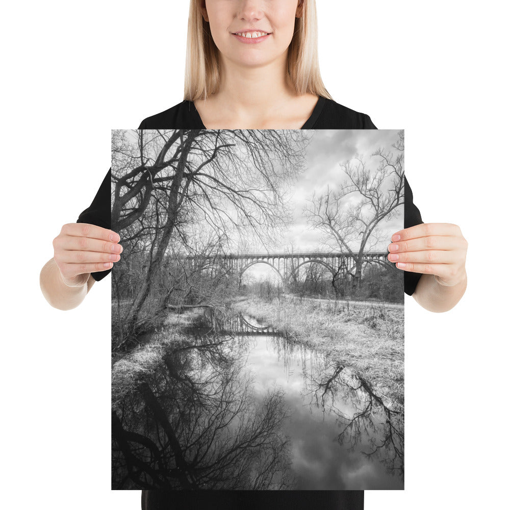 Black and White Photo Cuyahoga Valley National Park Bridge Print