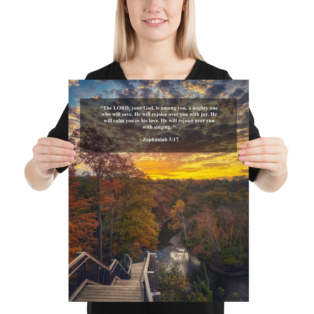 God Sings Over You Verse Photo Print Scripture Wall Art Image Zephaniah 3:17