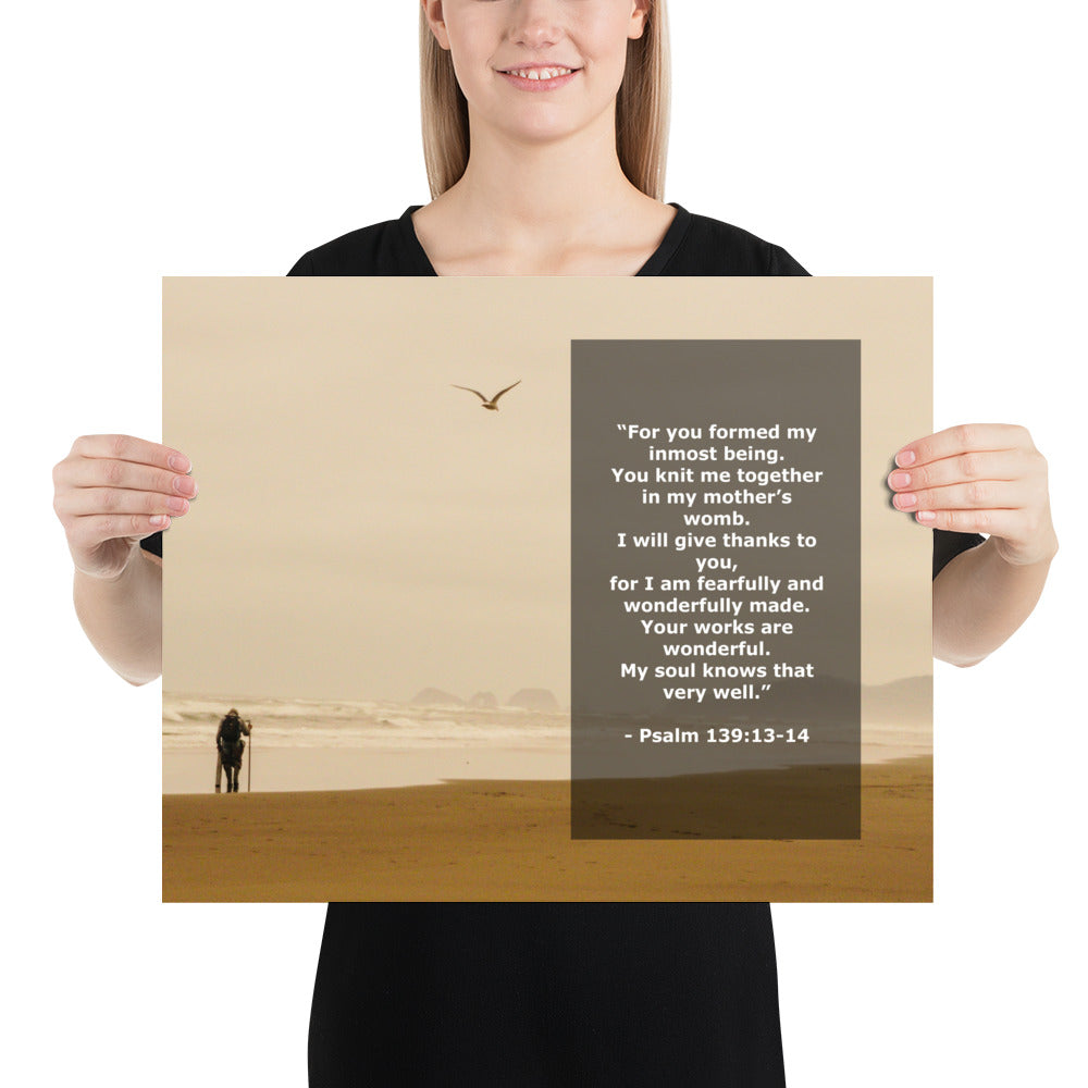 Psalm 139 Wonderfully Made Photo Verse Print Wall Art Scripture