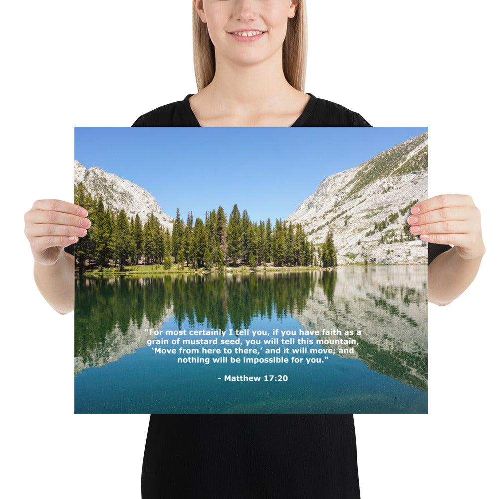 Photo Print Bible Verse Mustard Seed God Wall Art Scripture Image