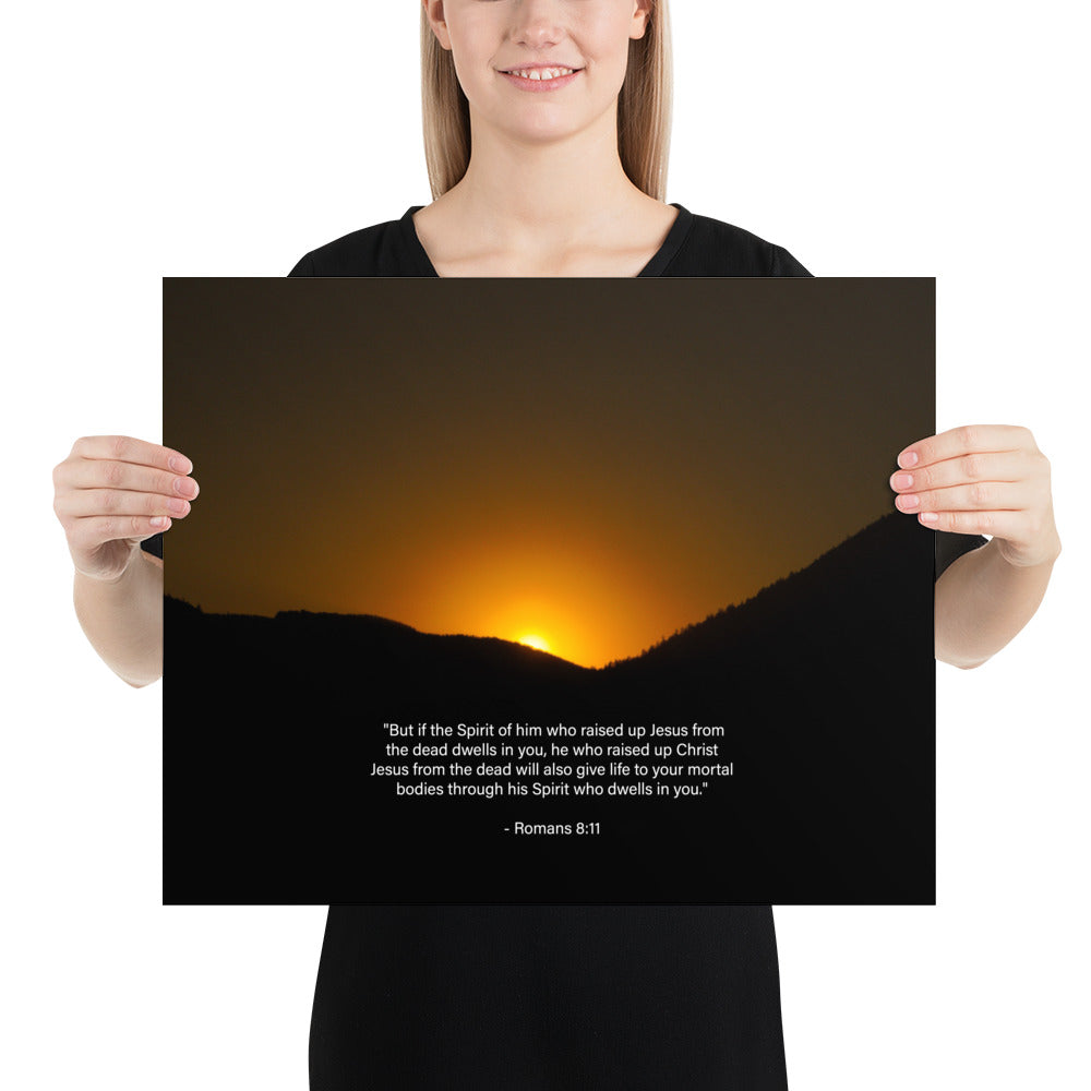 Jesus Photo Print Bible Verse Romans Scripture Wall Art Image