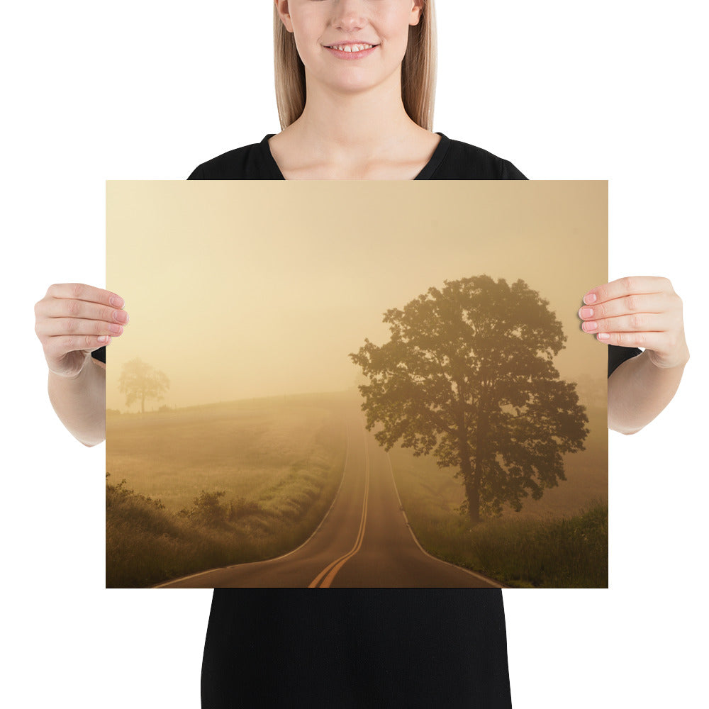 Amish Photo Ohio Trees and Hills Sunrise Image
