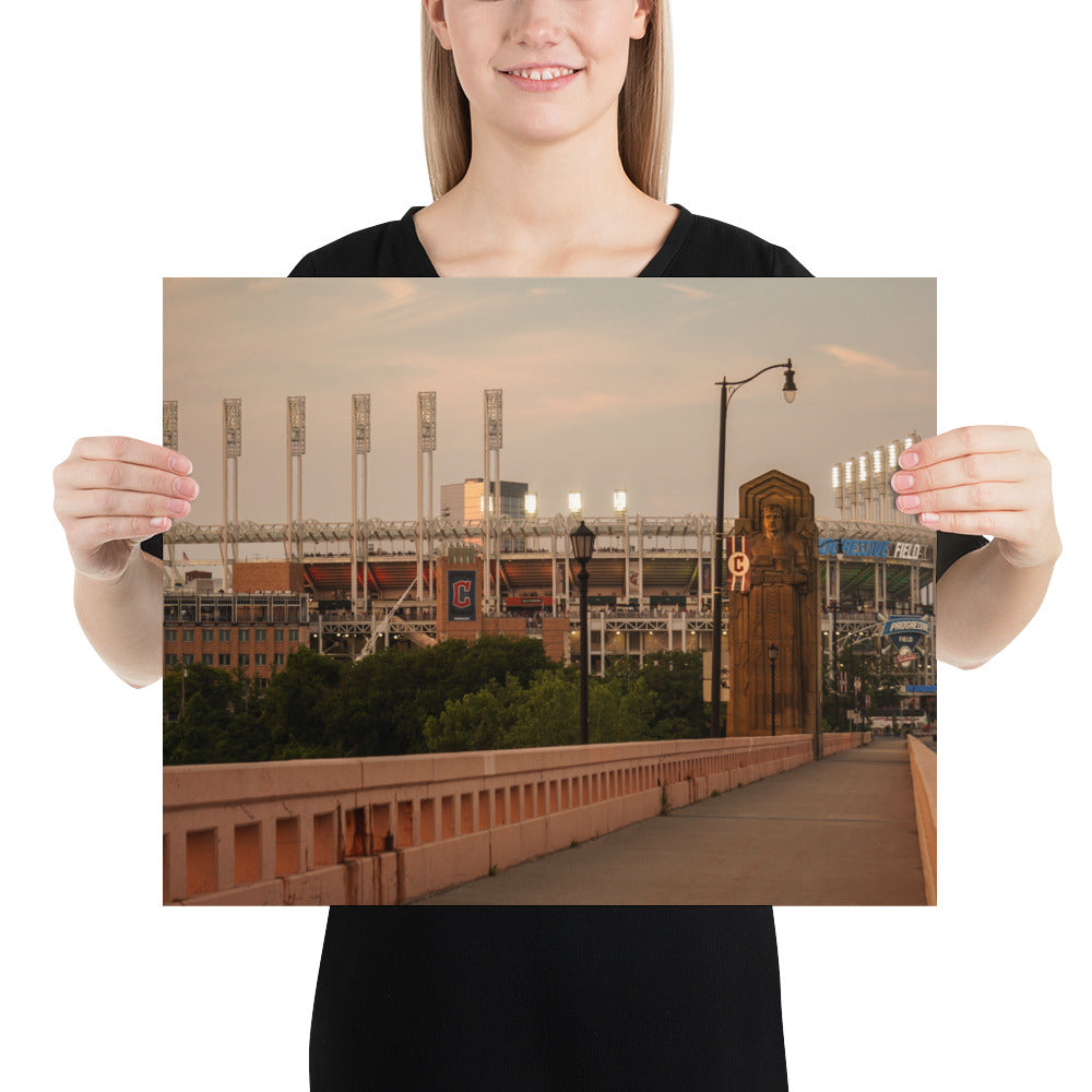 Cleveland Guardians Baseball Statue Team Photo Image