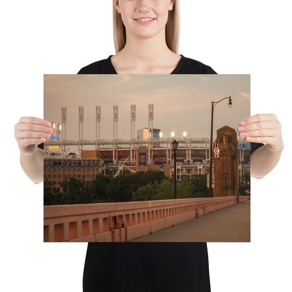 Cleveland Guardians Baseball Statue Team Photo Image