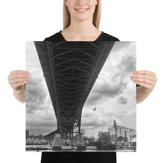 Ohio Route 2 Bridge Photo Print Over The Flats in Cleveland Ohio