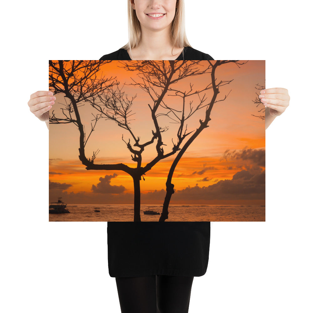 Punta Cana Beach Sunrise Photo Poster Print Dominican Republic Caribbean Island