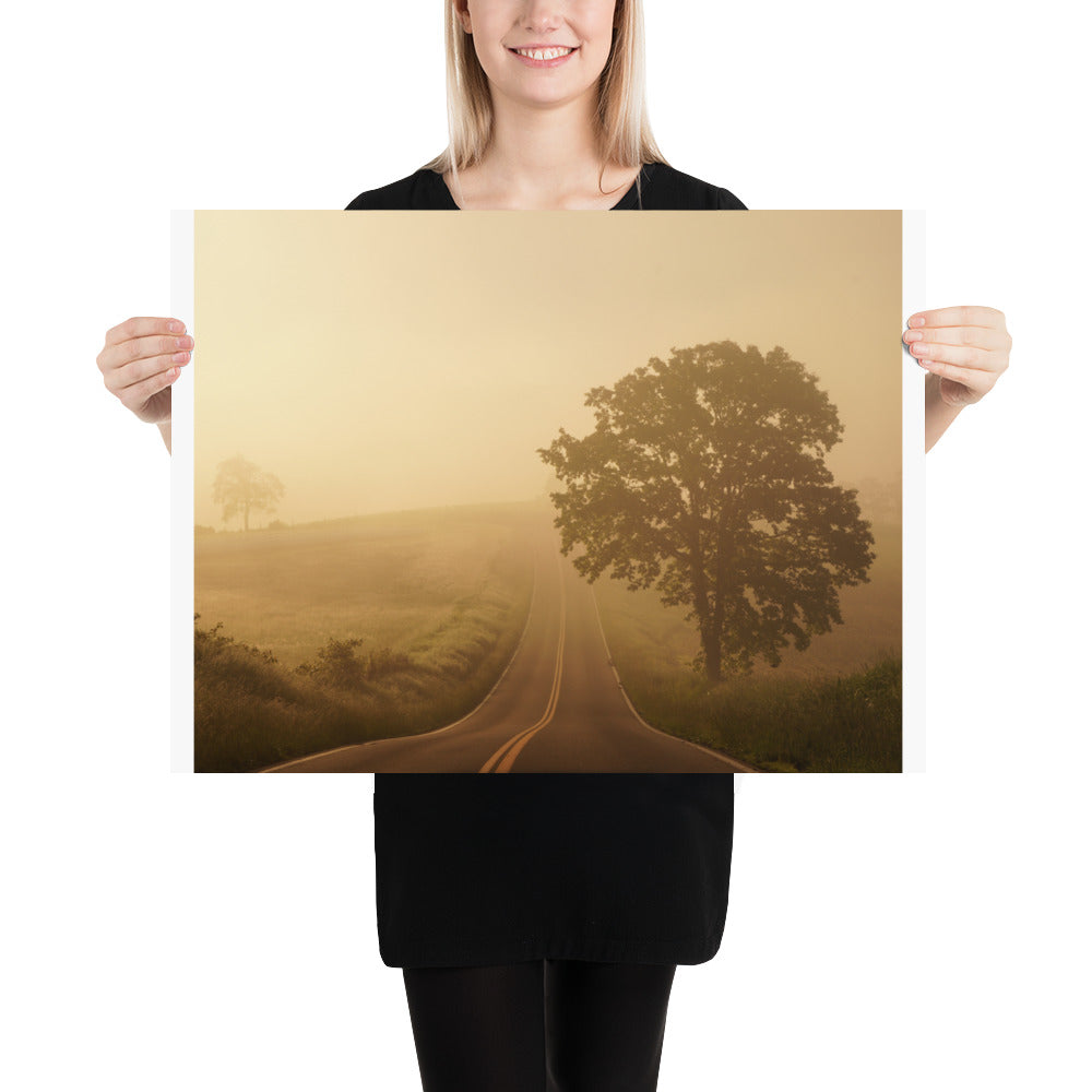 Amish Photo Ohio Trees and Hills Sunrise Image