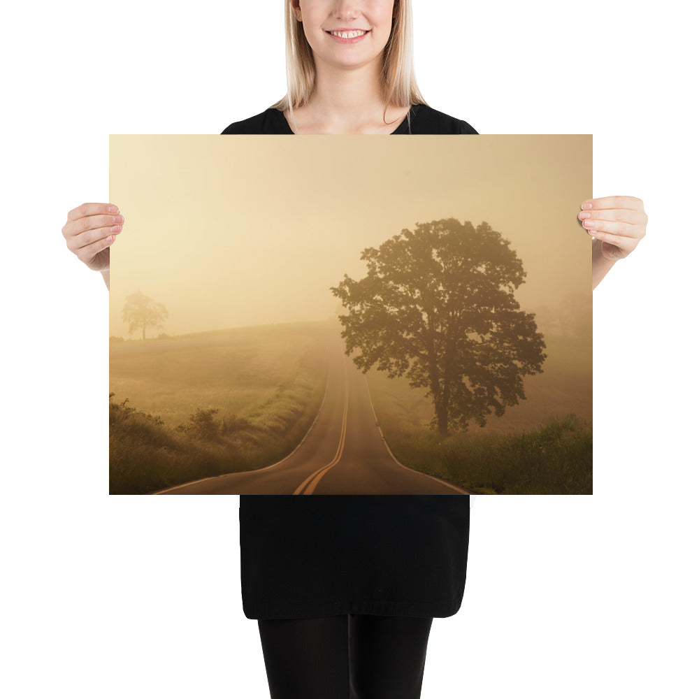 Amish Photo Ohio Trees and Hills Sunrise Image