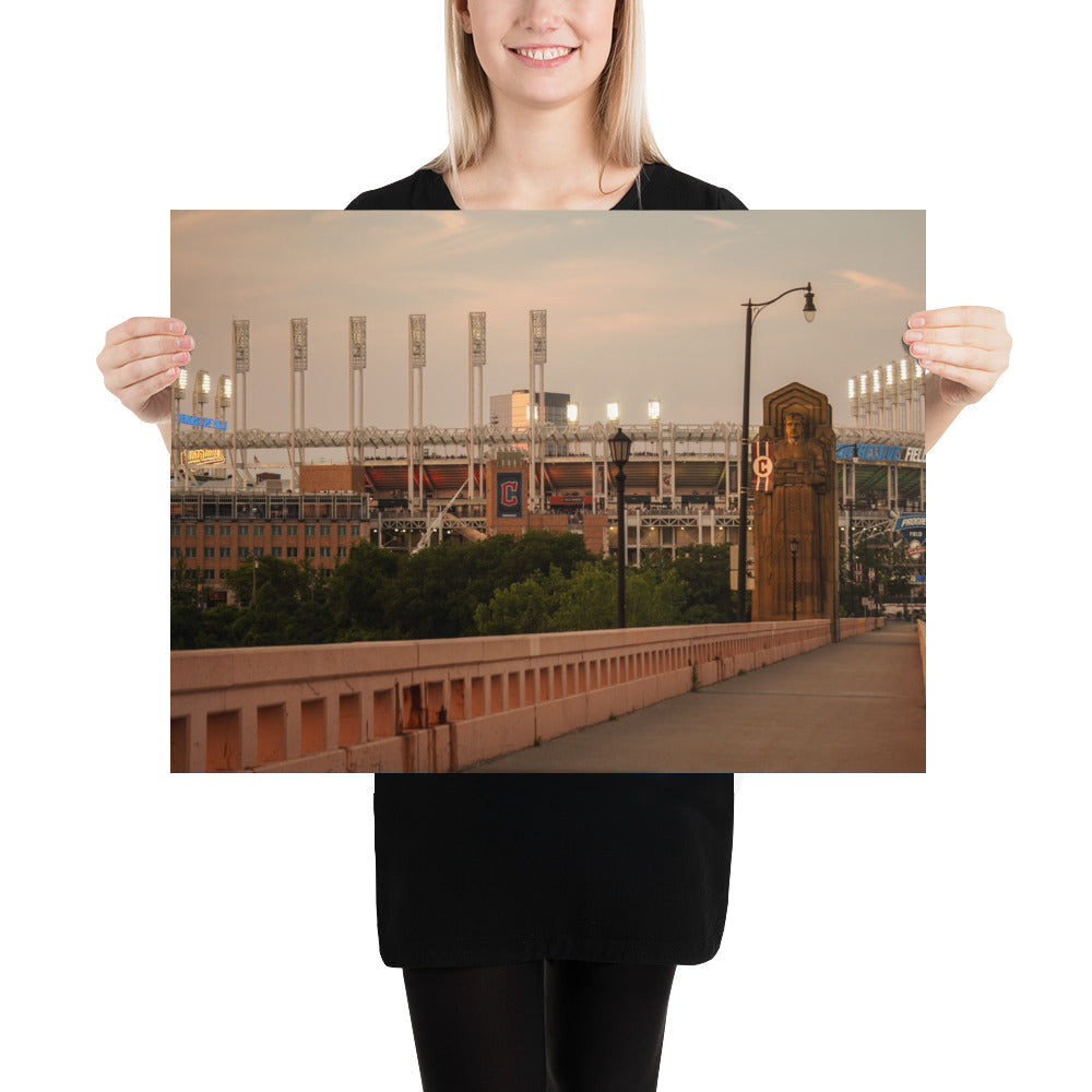 Cleveland Guardians Baseball Statue Team Photo Image