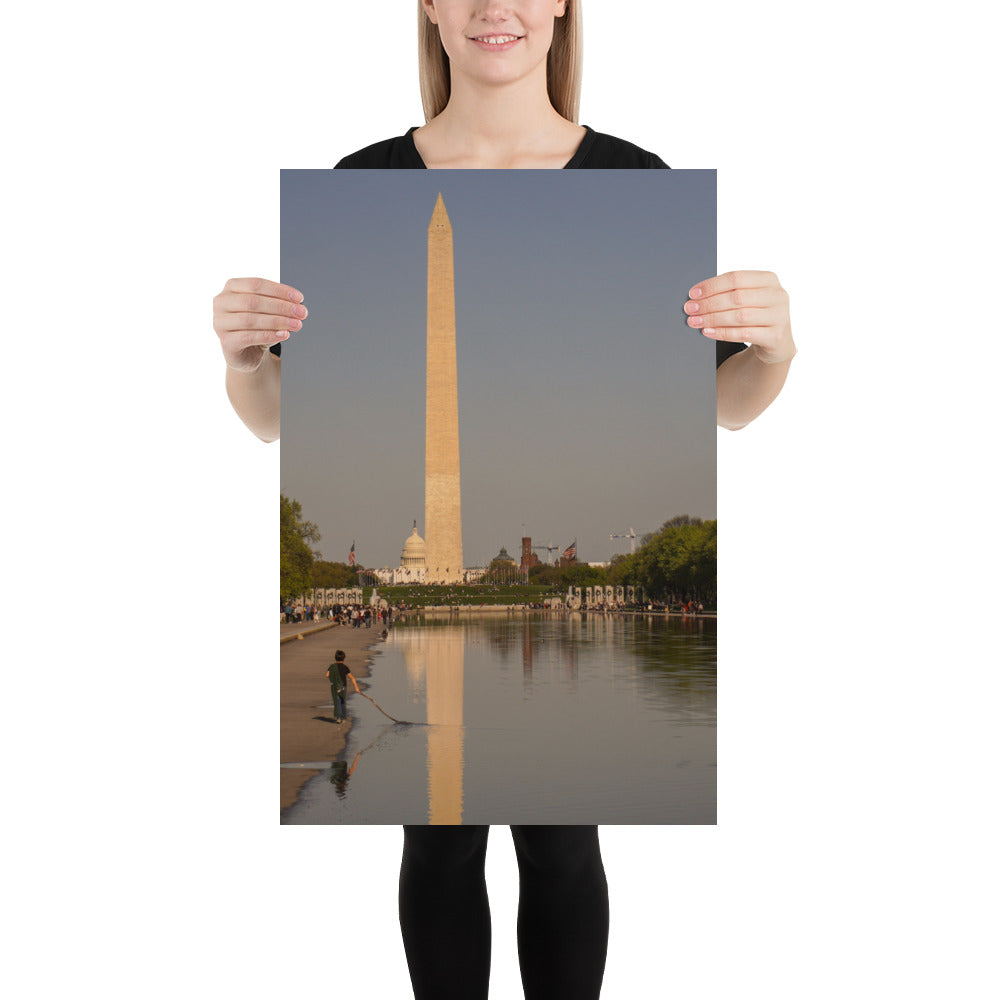 Photo of Lincoln Memorial Reflecting Pool with the Washington Monument