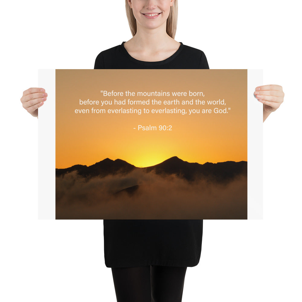 Mountain Photo Print God Bible Verse Psalm Wall Art Scripture Image