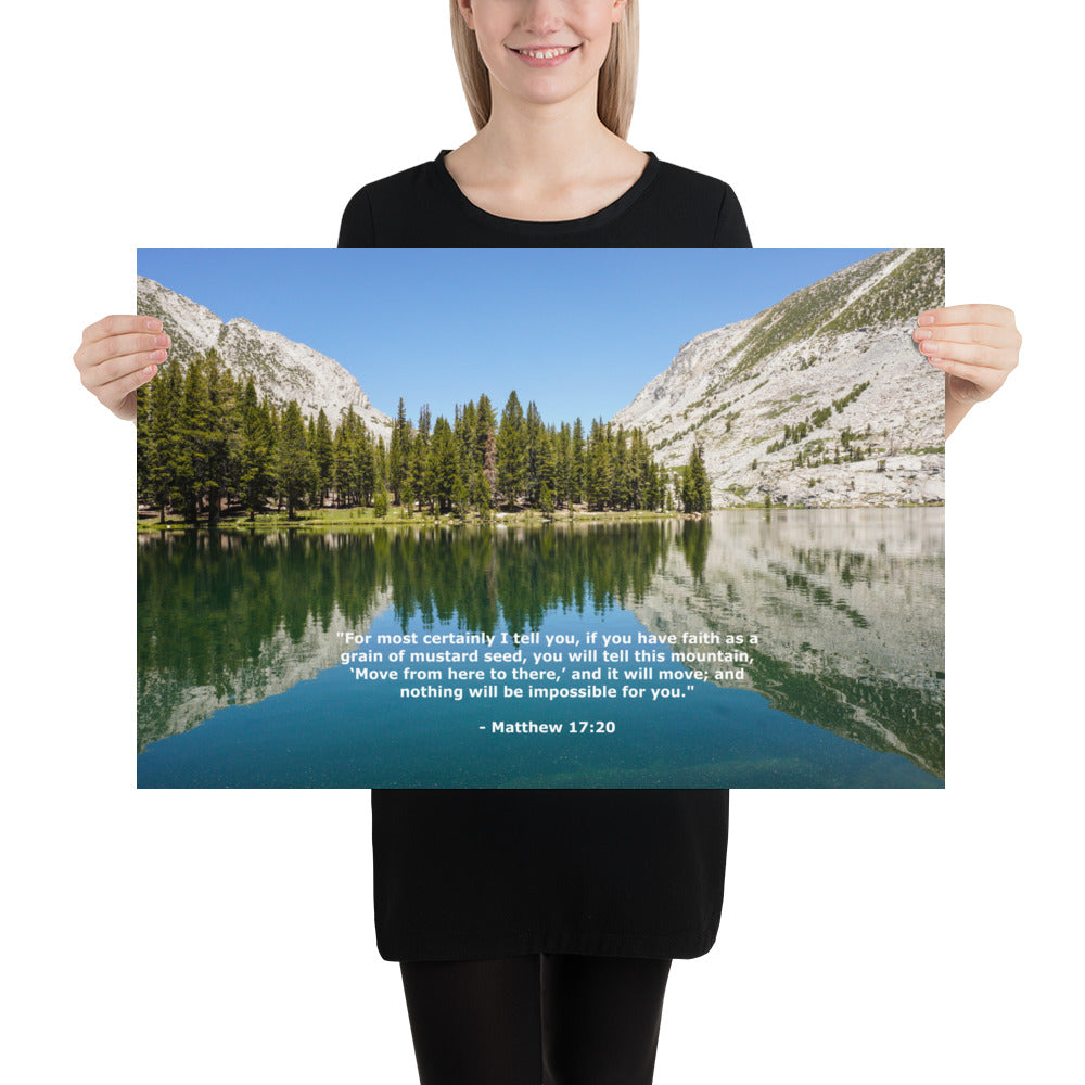 Photo Print Bible Verse Mustard Seed God Wall Art Scripture Image