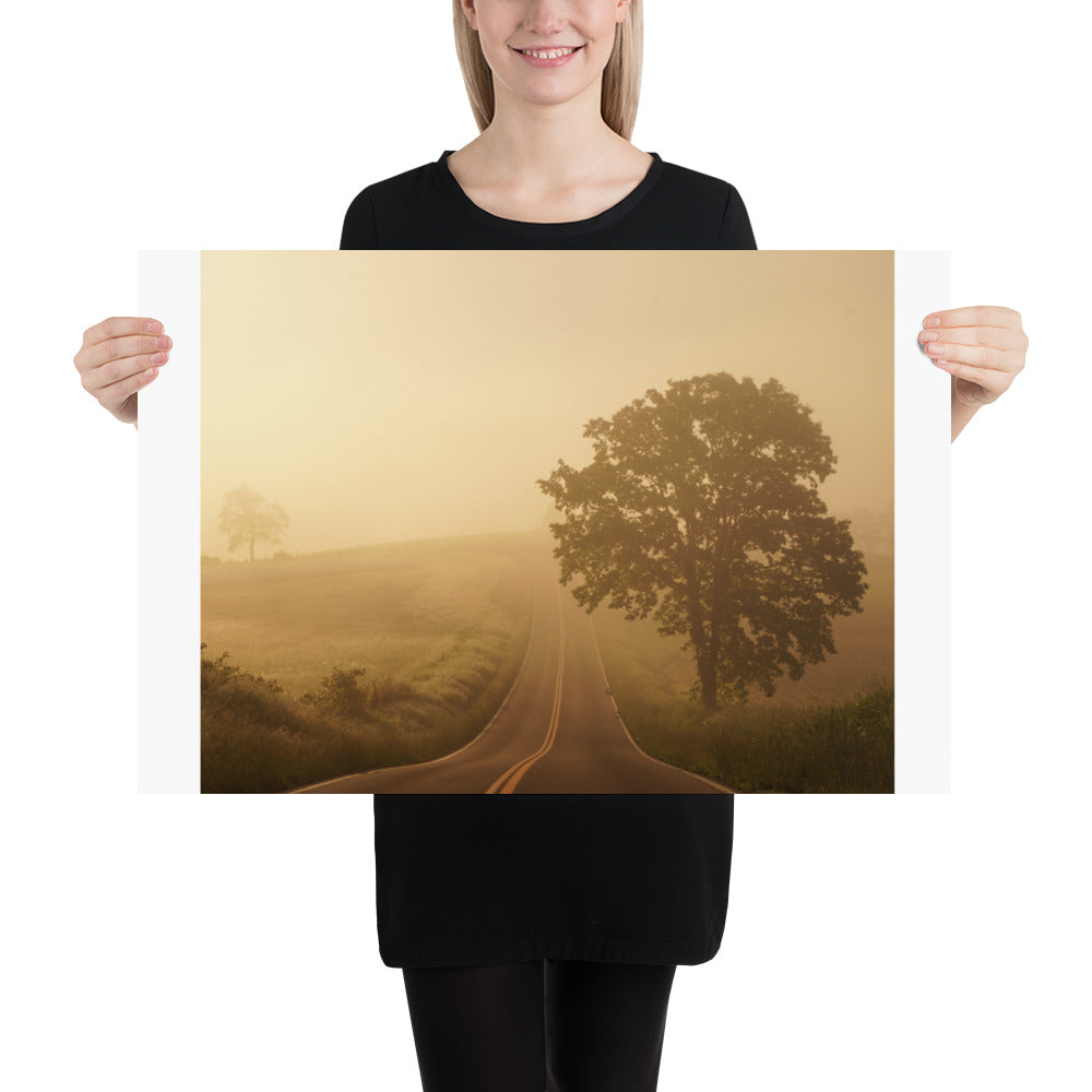 Amish Photo Ohio Trees and Hills Sunrise Image