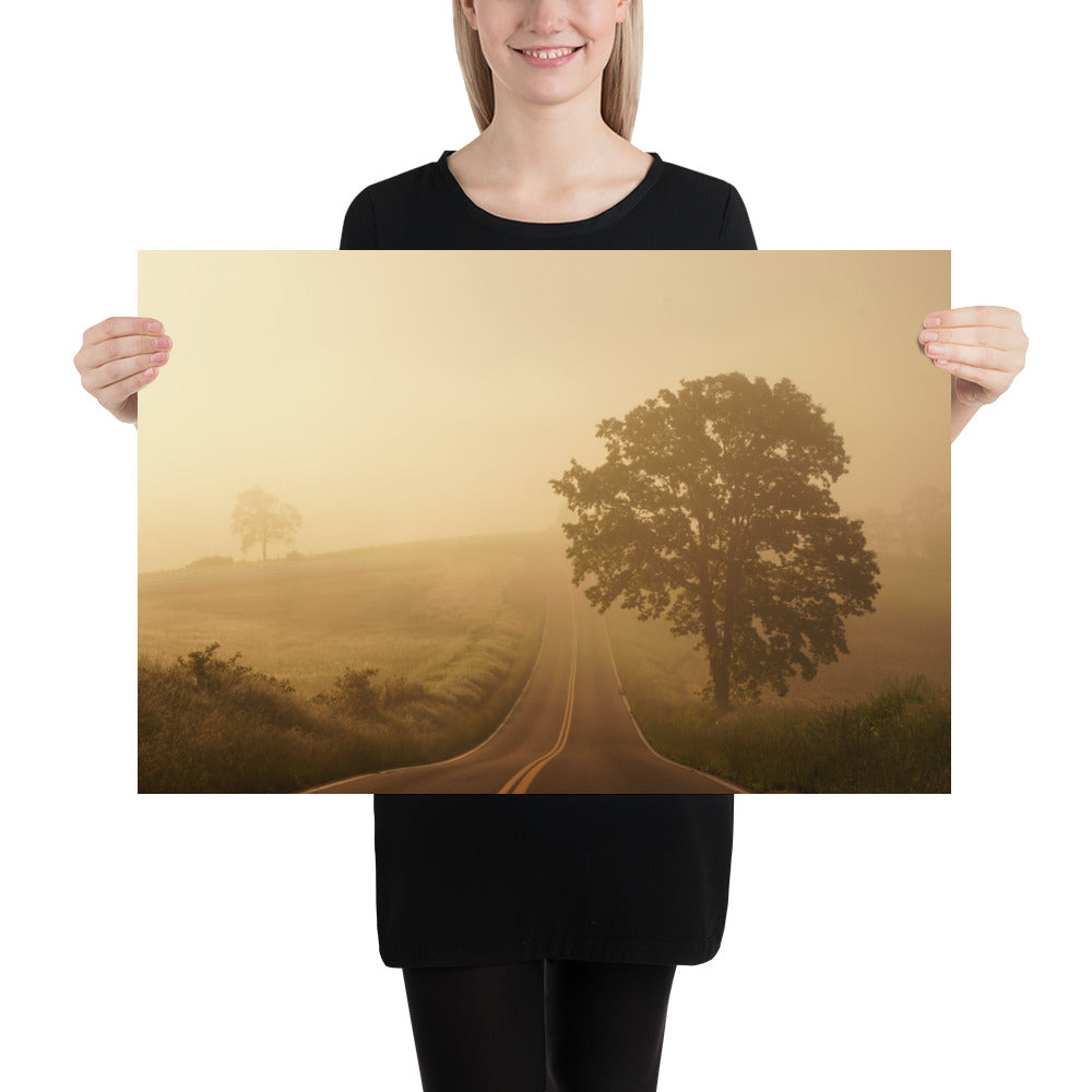 Amish Photo Ohio Trees and Hills Sunrise Image