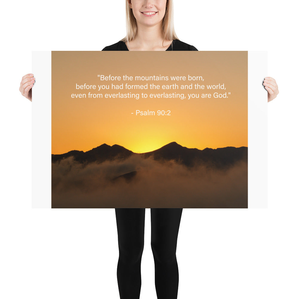 Mountain Photo Print God Bible Verse Psalm Wall Art Scripture Image