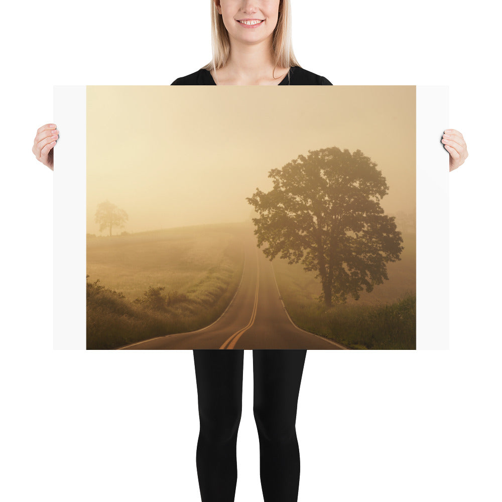Amish Photo Ohio Trees and Hills Sunrise Image