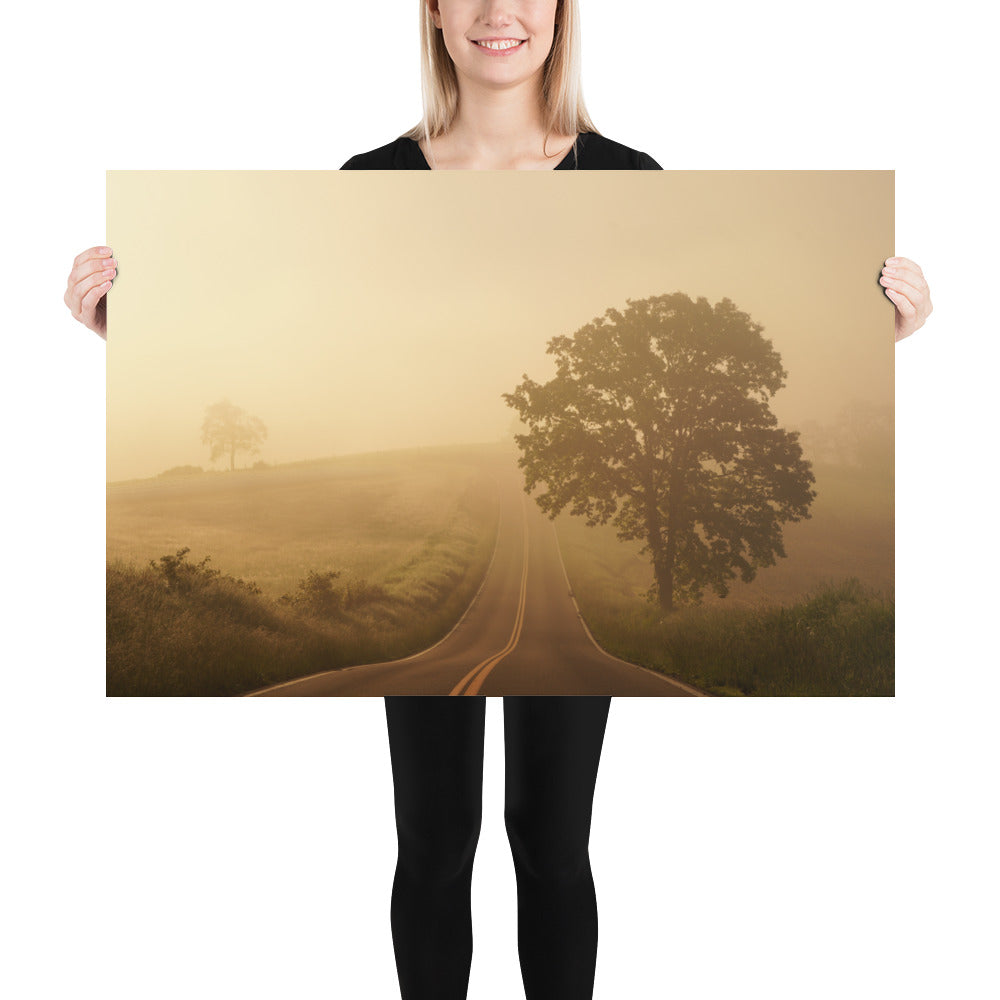 Amish Photo Ohio Trees and Hills Sunrise Image