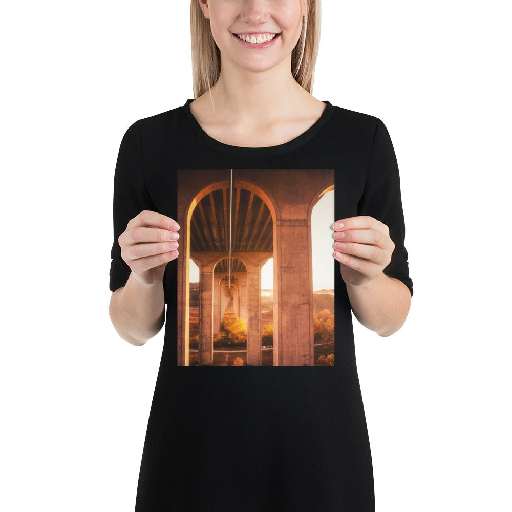 Sunrise Bridge Photo Print Poster (Highway)