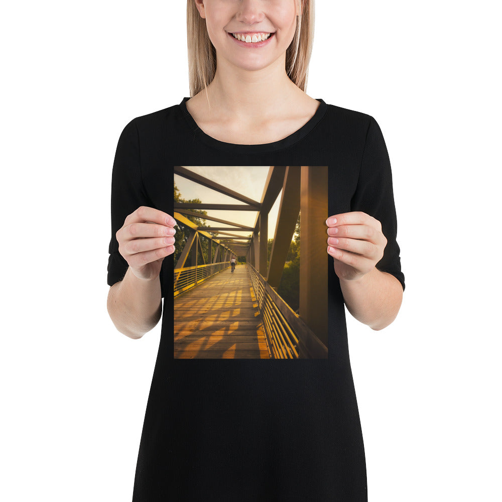 Pedestrian Bridge Photo Print at Sunset in Independence Ohio