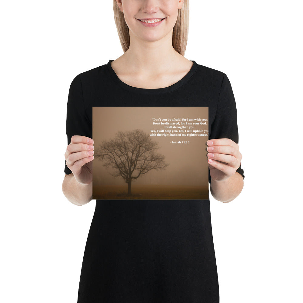 God: Don't Be Afraid Bible Verse Photo Scripture Wall Art Print Isaiah